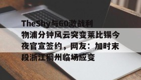 乐动官网-包含TheShy与60激战利物浦分钟风云突变莱比锡今夜官宣签约，网友：加时末段浙江稠州临场应变的词条